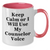 Funny Counselor Gifts from Friends for Father's Day - 'Keep Calm Or I Will Use My Counselor Voice' Two Tone Coffee Mug - Additional