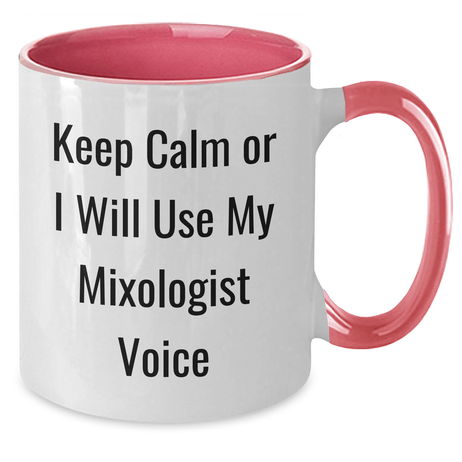 Funny Mixologist Gifts from Friends to Mixologists, Cute Two Tone Coffee Mugs for Mother's Day, Keep Calm Or I Will Use My Mixologist Voice, Gifts for Mixologists - Additional