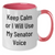Senator Gifts, Funny Two Tone Coffee Mugs - Keep Calm Or I Will Use My Senator Voice, Gifts from Men to Senator, Gifts for Senator on Mother's Day - Additional