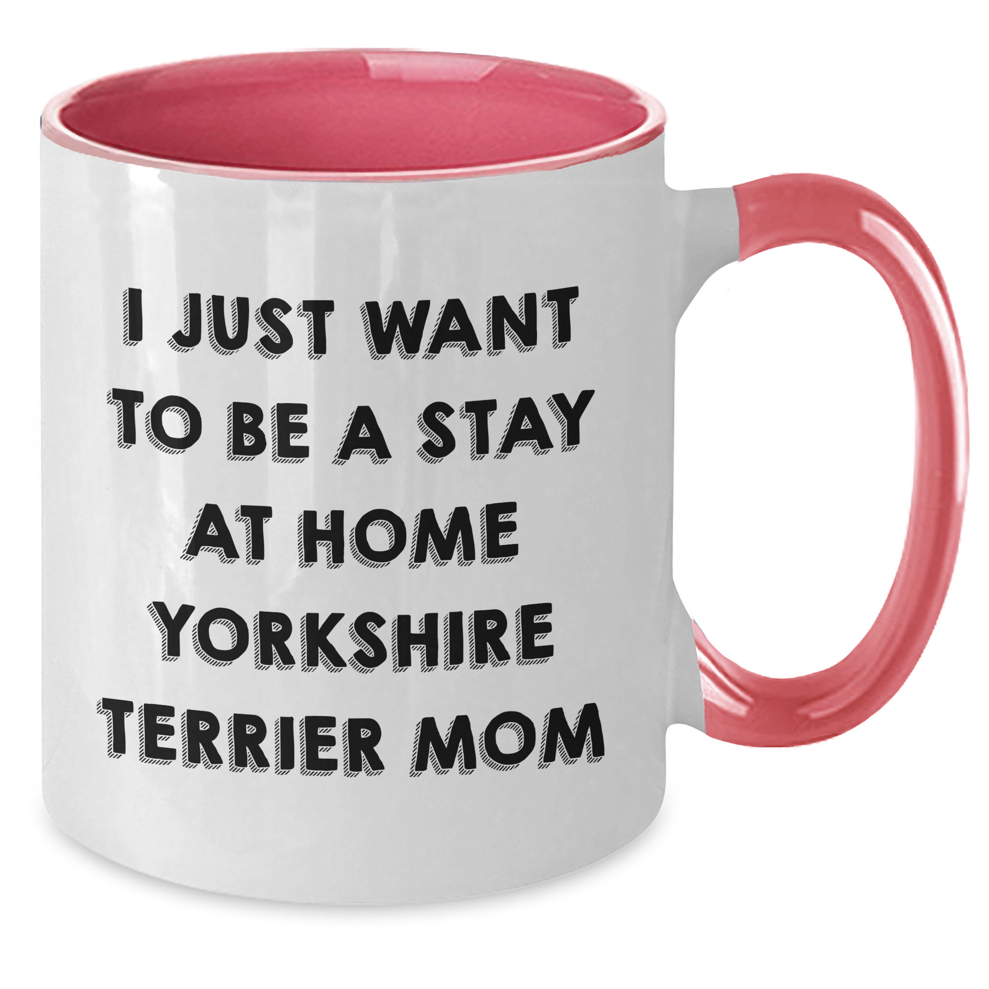 Funny Yorkshire Terrier Dog Mom Gifts for Him from Friends on Father's Day - Two Tone Coffee Mug - Additional