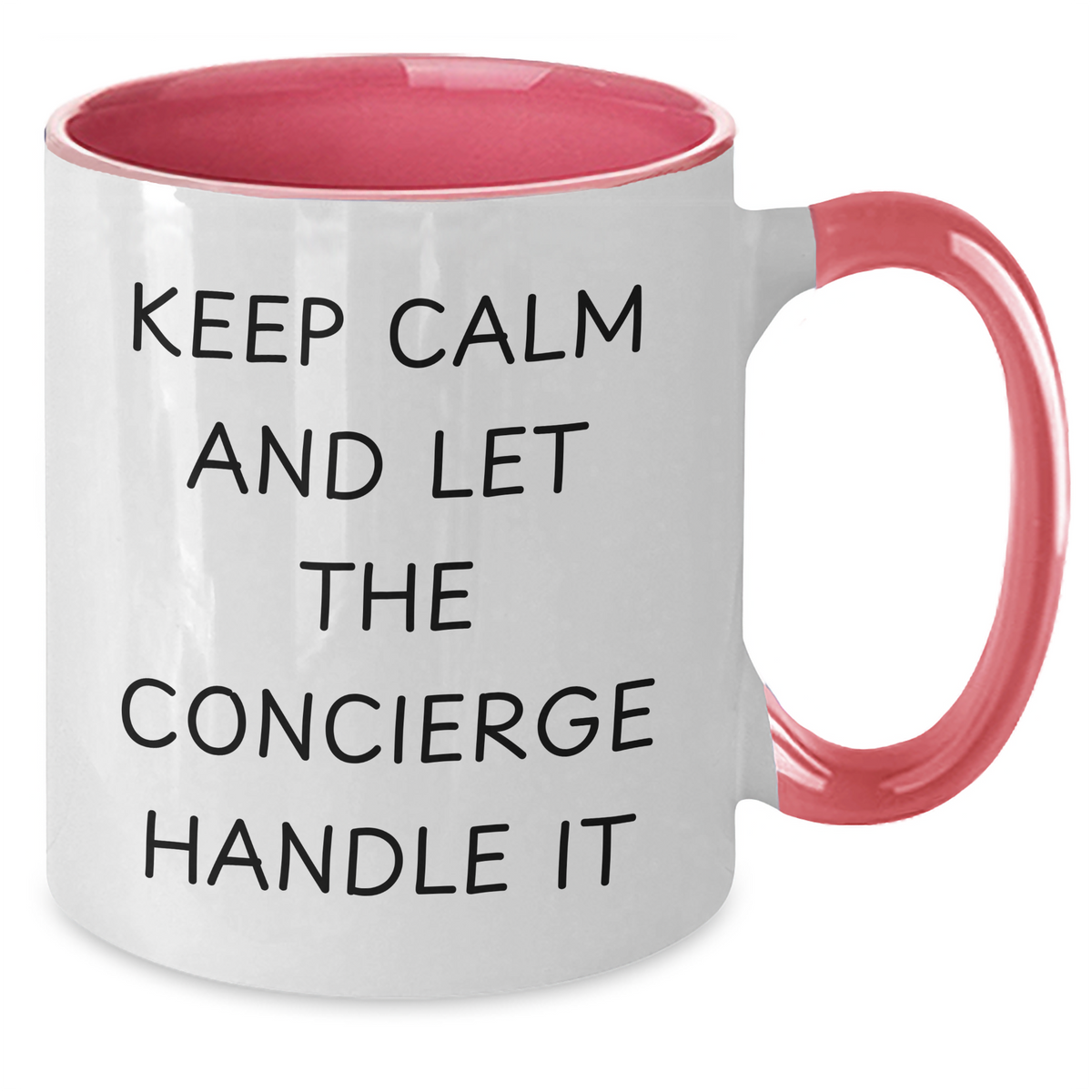 Keep Calm and Let the Concierge Handle It, Funny Concierge Gifts for Men, Two Tone Coffee Mug for Father's Day, Gifts from Friends and Family - Additional