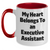 Funny Executive Assistant Gifts from Friends, Coworkers, or Family - My Heart Belongs To An Executive Assistant Two Tone Coffee Mug for Men or Women on Father's Day - Main