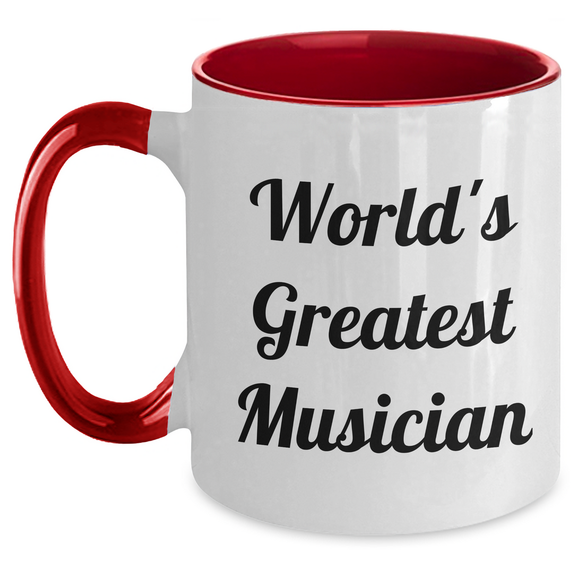 Funny Musician Gifts from Friends for Musician | Two Tone Coffee Mug with Quote 'World's Greatest Musician' for Mother's Day - Main