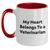 Funny Veterinarian Gifts, My Heart Belongs To A Veterinarian Two Tone Coffee Mug, Father's Day Unique Gifts from Friends to Men - Main