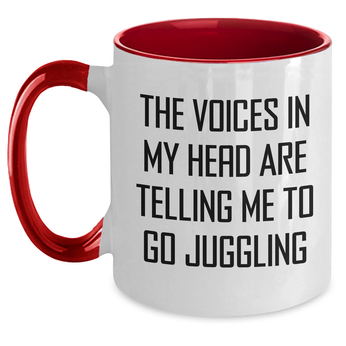 Funny Juggling Two Tone Coffee Mugs, Gifts from Friends for Juggling Lovers, Father's Day Unique Gifts - Main