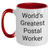 Funny Postal Worker Gifts from Friends - World's Greatest Postal Worker Two Tone Coffee Mug - Main