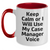 Funny Case Manager Gifts, Mother's Day Unique Gifts from Friends to Case Manager, Two Tone Coffee Mug with 'Keep Calm Or I Will Use My Case Manager Voice' - Main