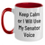 Senator Gifts, Funny Two Tone Coffee Mugs - Keep Calm Or I Will Use My Senator Voice, Gifts from Men to Senator, Gifts for Senator on Mother's Day - Main