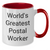 Funny Postal Worker Gifts from Friends - World's Greatest Postal Worker Two Tone Coffee Mug - Additional