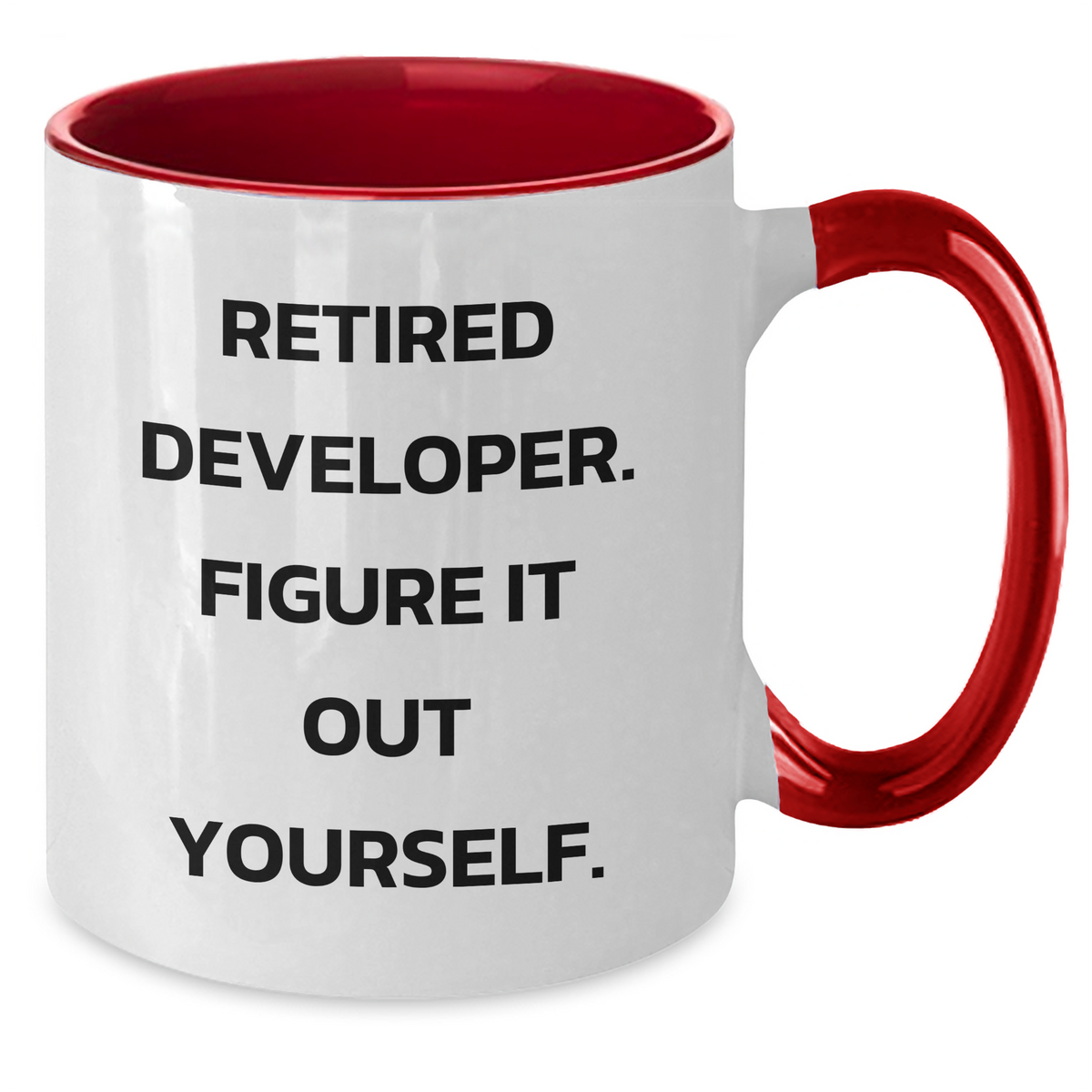 Funny Developer Gifts for Father's Day - 'Figure It Out Yourself.' Two Tone Coffee Mug - Additional