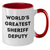Funny Sheriff Deputy Gifts from Friends and Family - World's Greatest Sheriff Deputy Two Tone Coffee Mug for Men and Women - Unique Mother's Day Unique Gift - Additional
