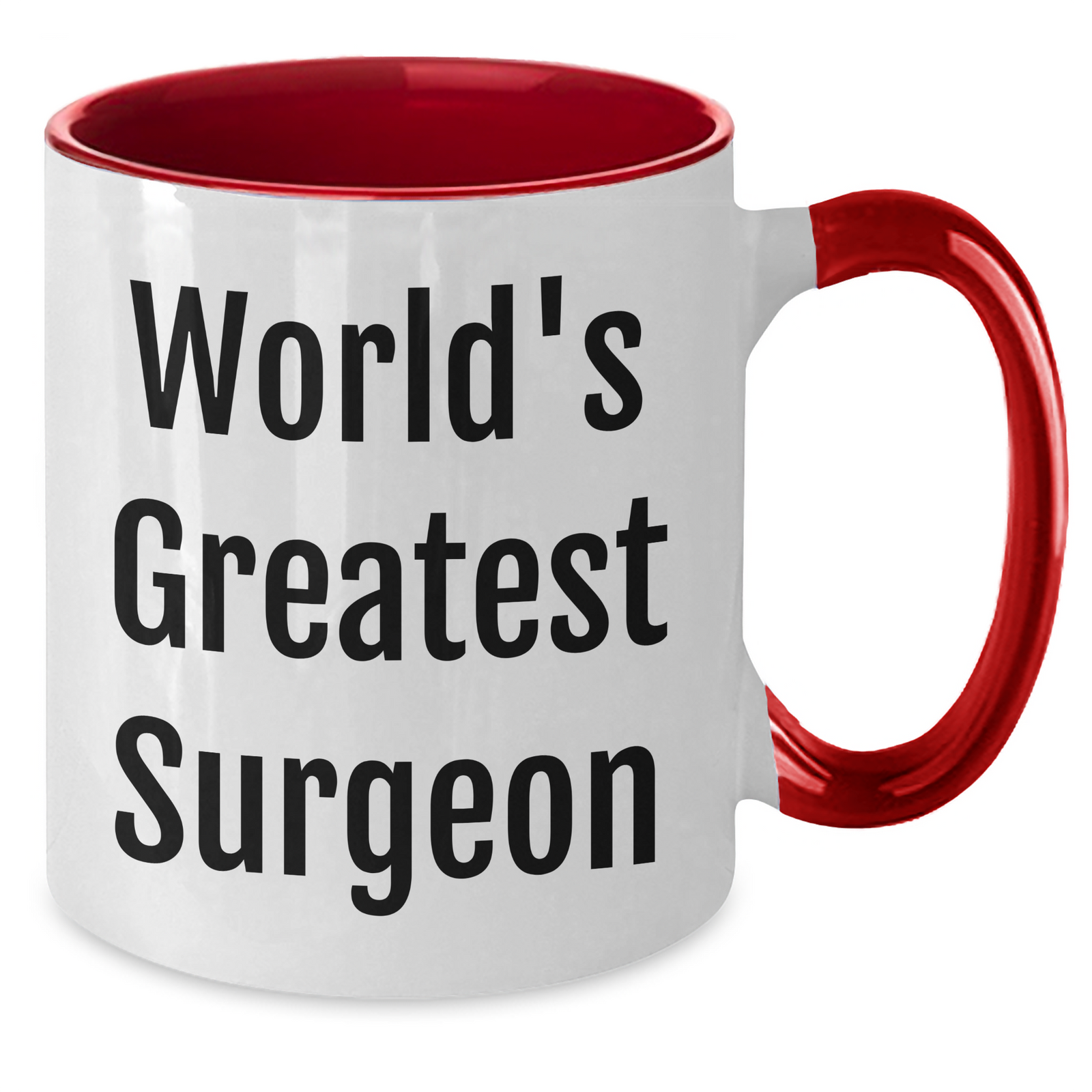 Funny Surgeon Gifts from Men to Women - World's Greatest Surgeon Two Tone Coffee Mug, Available in Four Color Combinations for Mother's Day - Additional