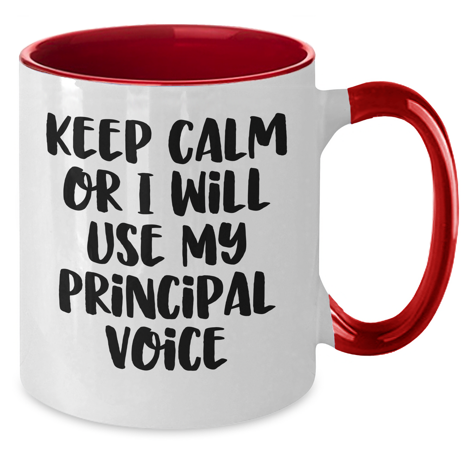 Funny Principal Quotes Two Tone Coffee Mugs, Gifts from Friends, Family, or Coworkers to Principal, Father's Day Unique Gifts, 11oz Ceramic Mugs - Additional