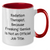 Funny Radiation Therapist Gifts - Radiation Therapist Two Tone Coffee Mug, 'Radiation Therapist. Because Freaking' genius Is Not An Official Job Title.' - Unique Gifts from Family for Father's Day - Main