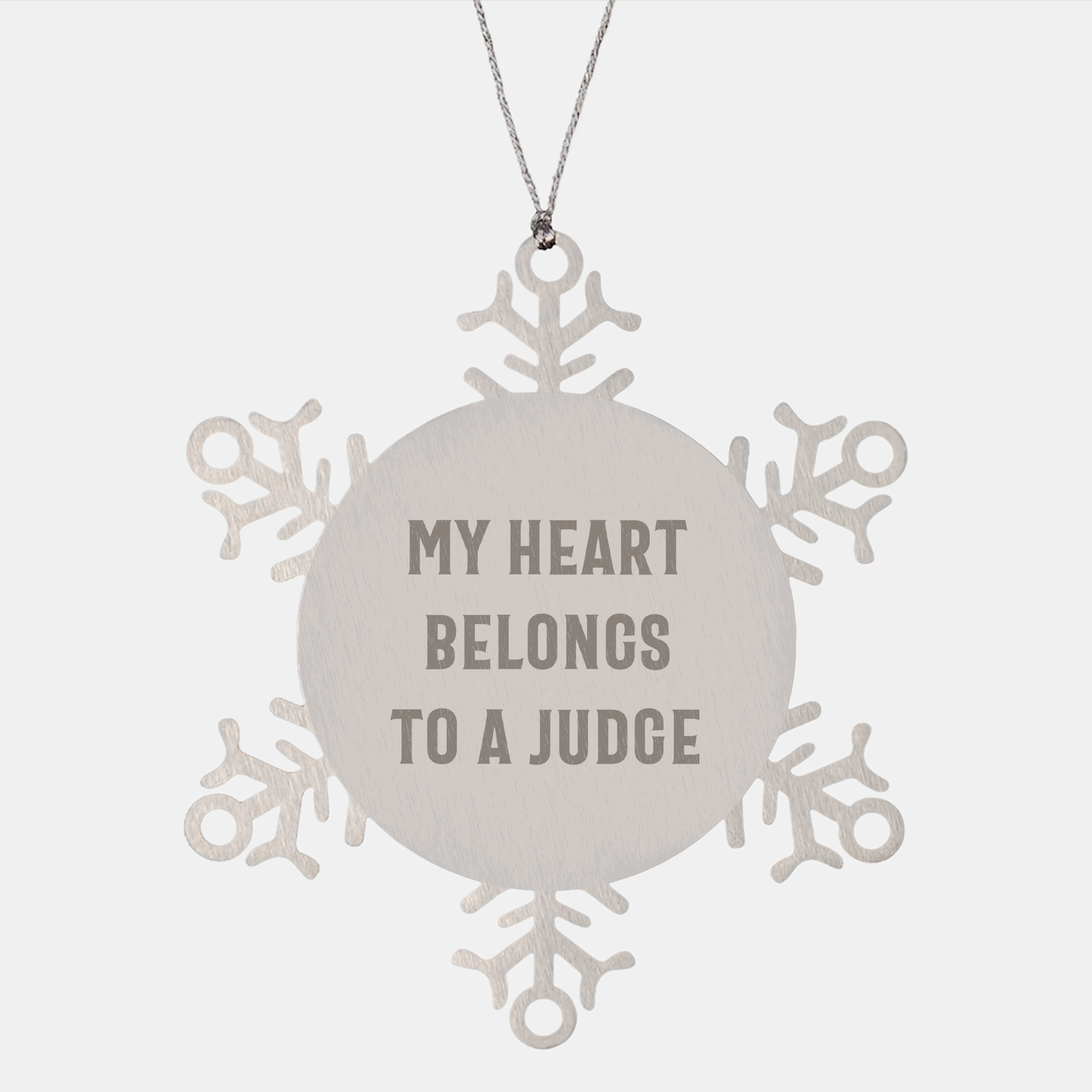 Funny Judge Snowflake Ornament Gifts from Friends, Coworkers, Family for Christmas Unique Judge - Image 1