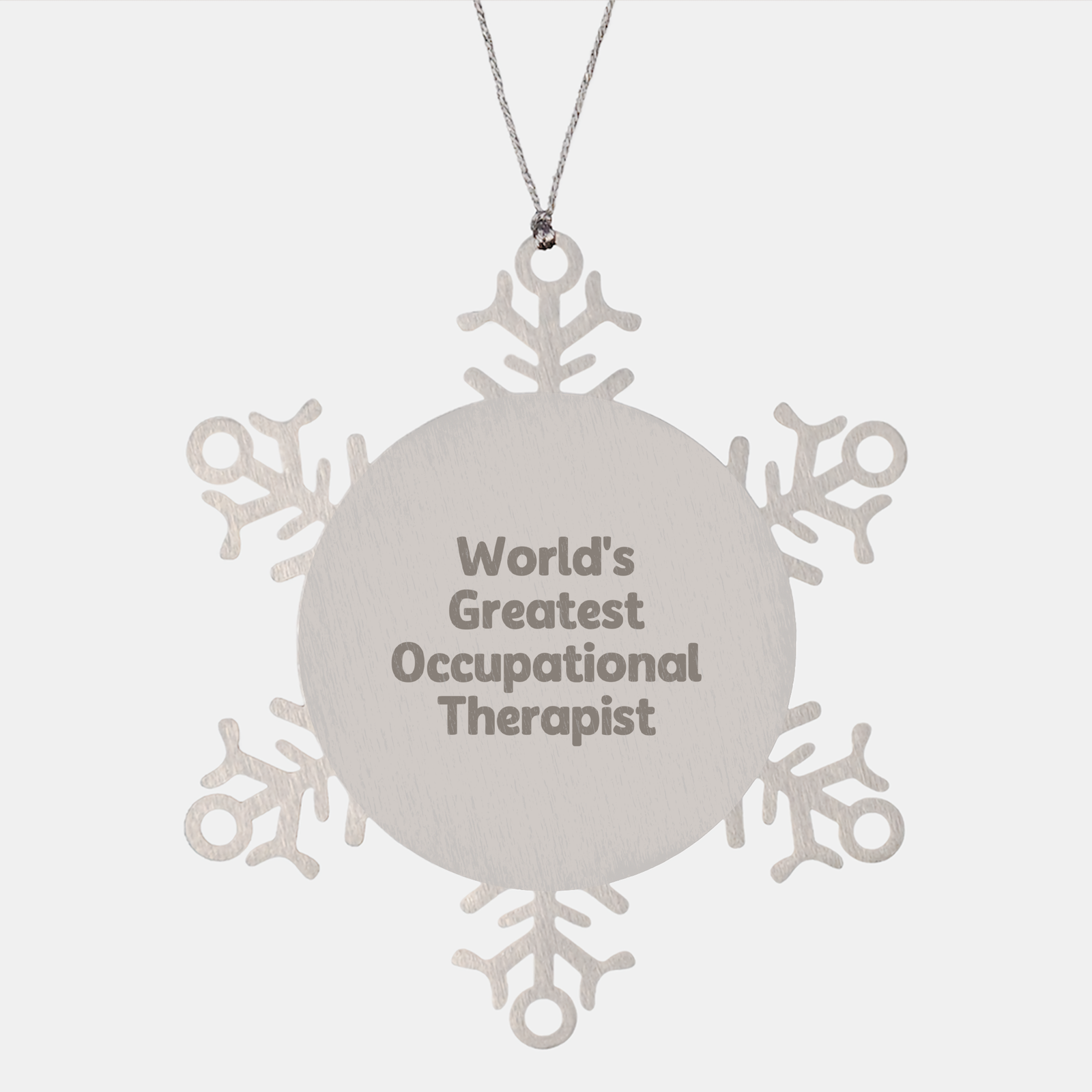 Occupational Therapist Gifts, World's Greatest Quote, Snowflake Ornament, Gifts from Friends, Gifts for Occupational Therapist, Unique Christmas Unique Gifts - Image 1