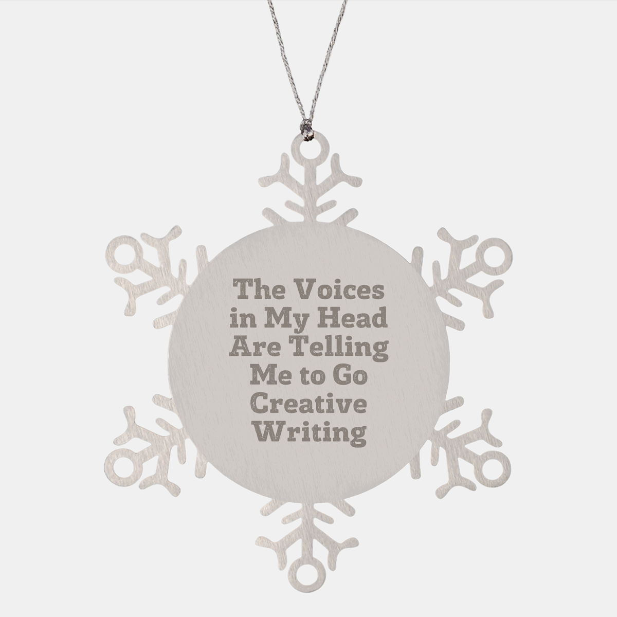 Funny Creative Writing Gifts for Friends - Snowflake Ornament from the Voices in My Head - Christmas Unique Presents - Image 1