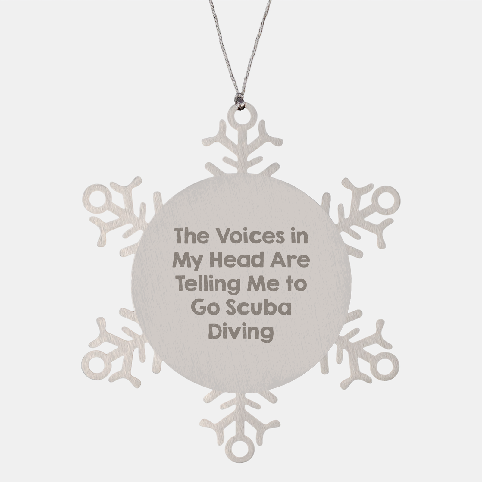 Funny Scuba Diving Gifts from Friends for Scuba Diving Enthusiasts - Snowflake Ornament, Inspirational Quote, Christmas Unique Gifts - Image 1