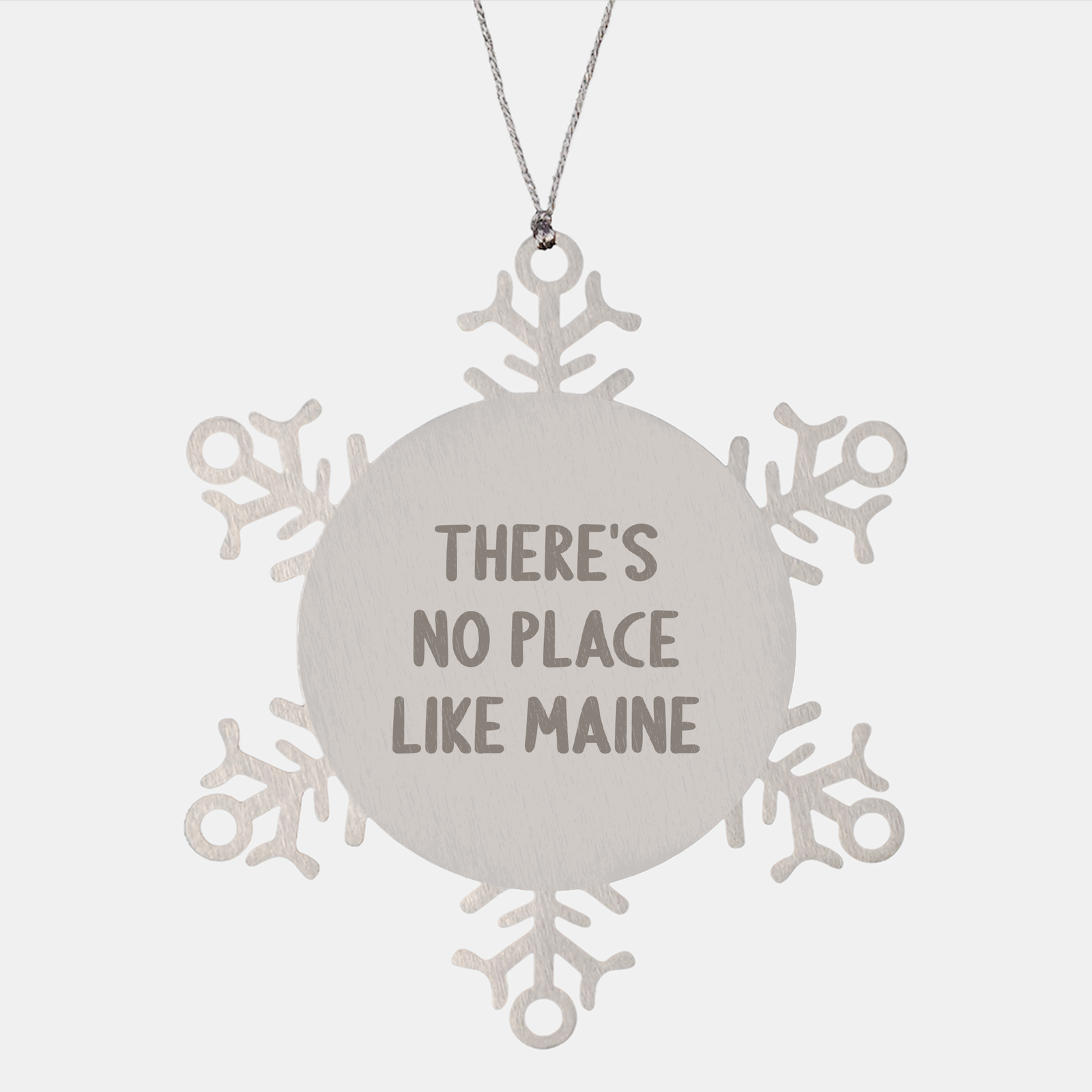 Maine Lovin' Snowflake Ornaments, Gifts from Friends for Maine Enthusiasts, 'There's No Place Like Maine' Quote, Christmas Unique Gifts - Image 1