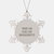 Massachusetts Snowflake Ornament, 'There's No Place Like Massachusetts' Quote, Shatterproof, Christmas Unique Gifts from Friends to Family - Image 1