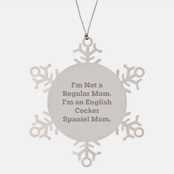 English Cocker Spaniel Dog Funny Gifts, Christmas Snowflake Ornaments, Gifts from Men to English Cocker Spaniel Dog Moms, Unique and Shatterproof - Image 1
