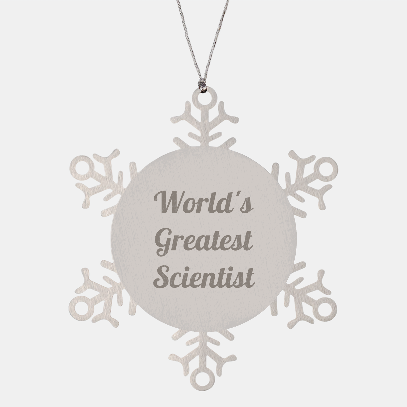 Scientist Gifts from Friends, World's Greatest Scientist Snowflake Ornament for Men, Unique Christmas Unique Gifts for Scientist - Image 1