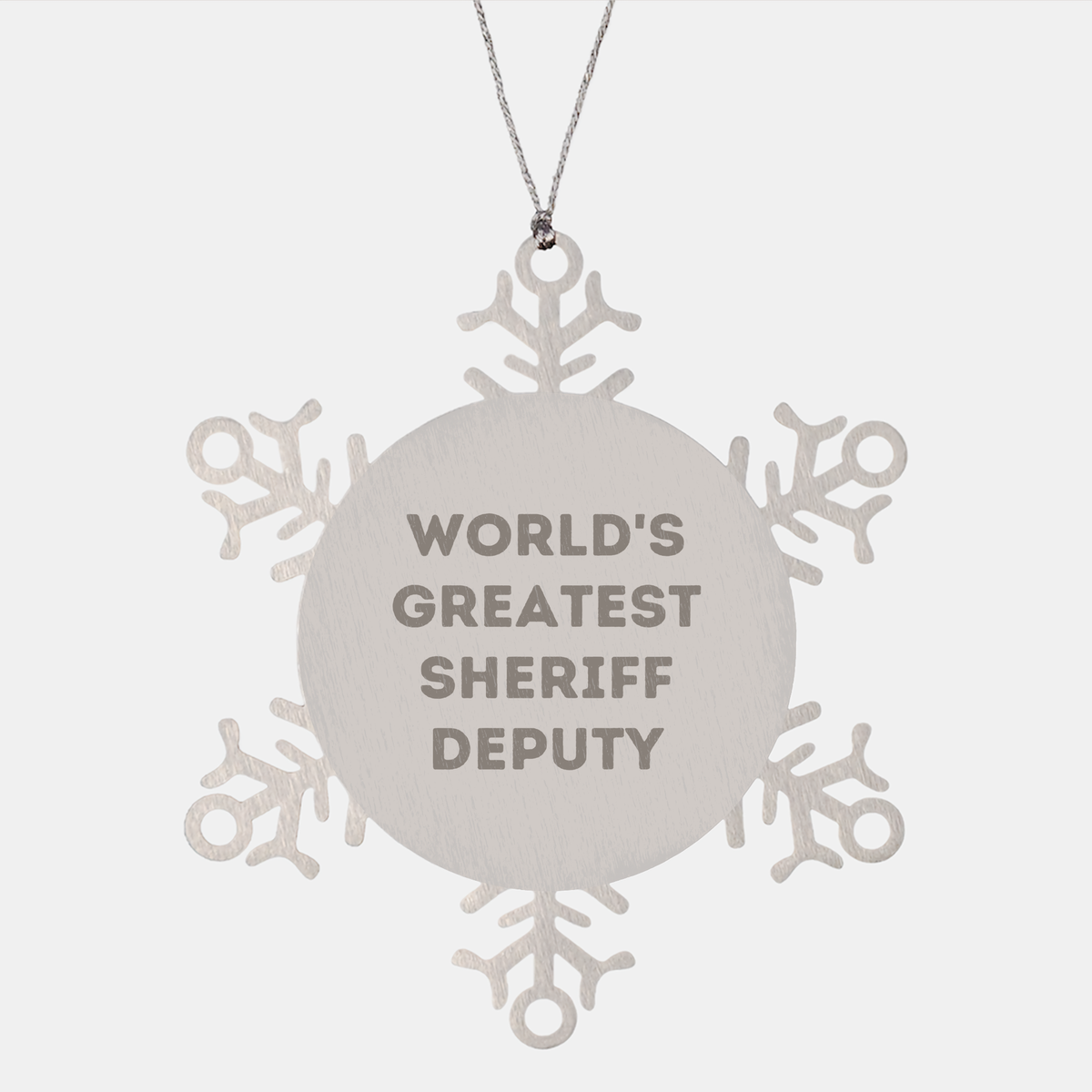 World&#39;s Greatest Sheriff Deputy Snowflake Ornament Gifts for Sheriff Deputy Men, Unique Christmas Unique Gifts from Friends - Image 1