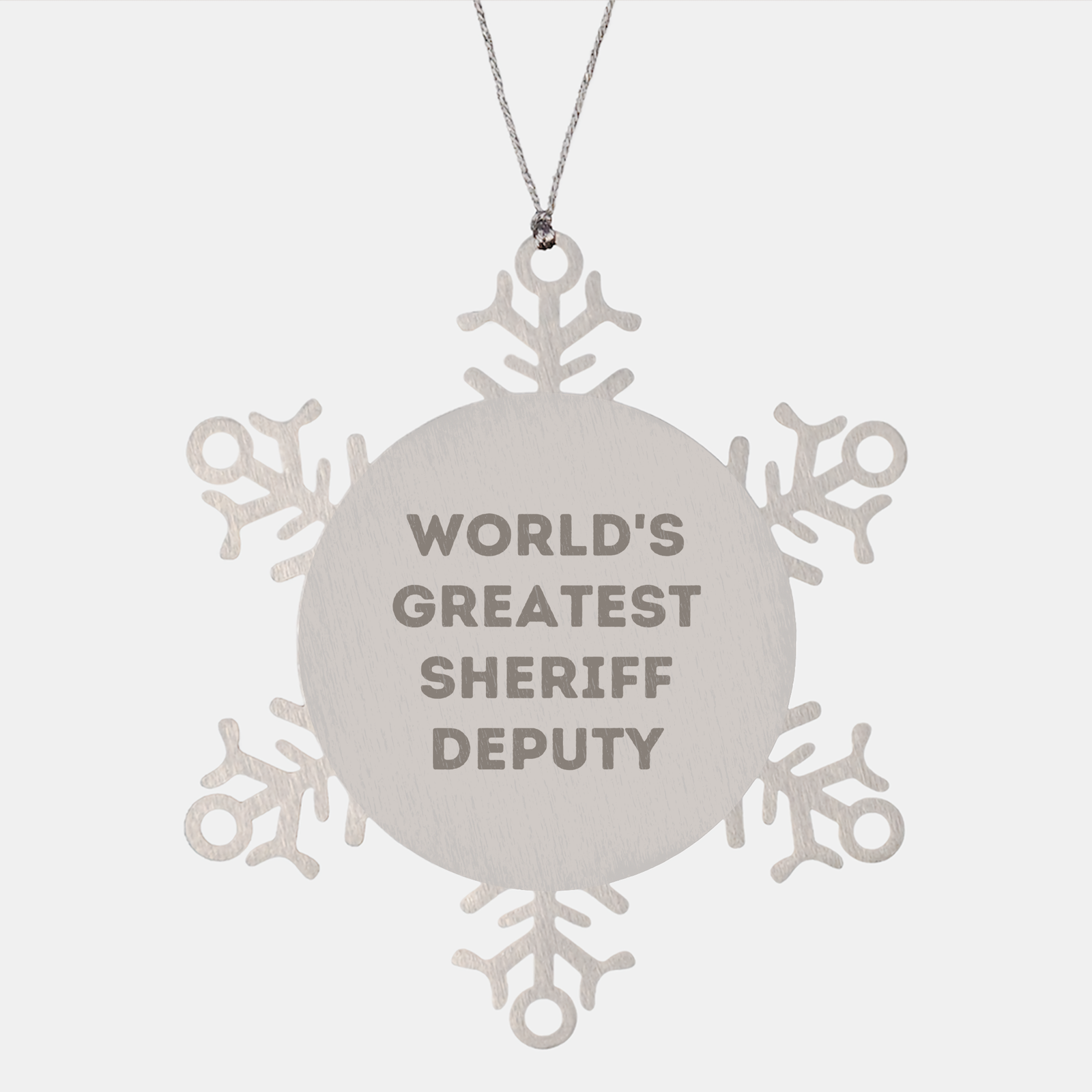 World's Greatest Sheriff Deputy Snowflake Ornament Gifts for Sheriff Deputy Men, Unique Christmas Unique Gifts from Friends - Image 1