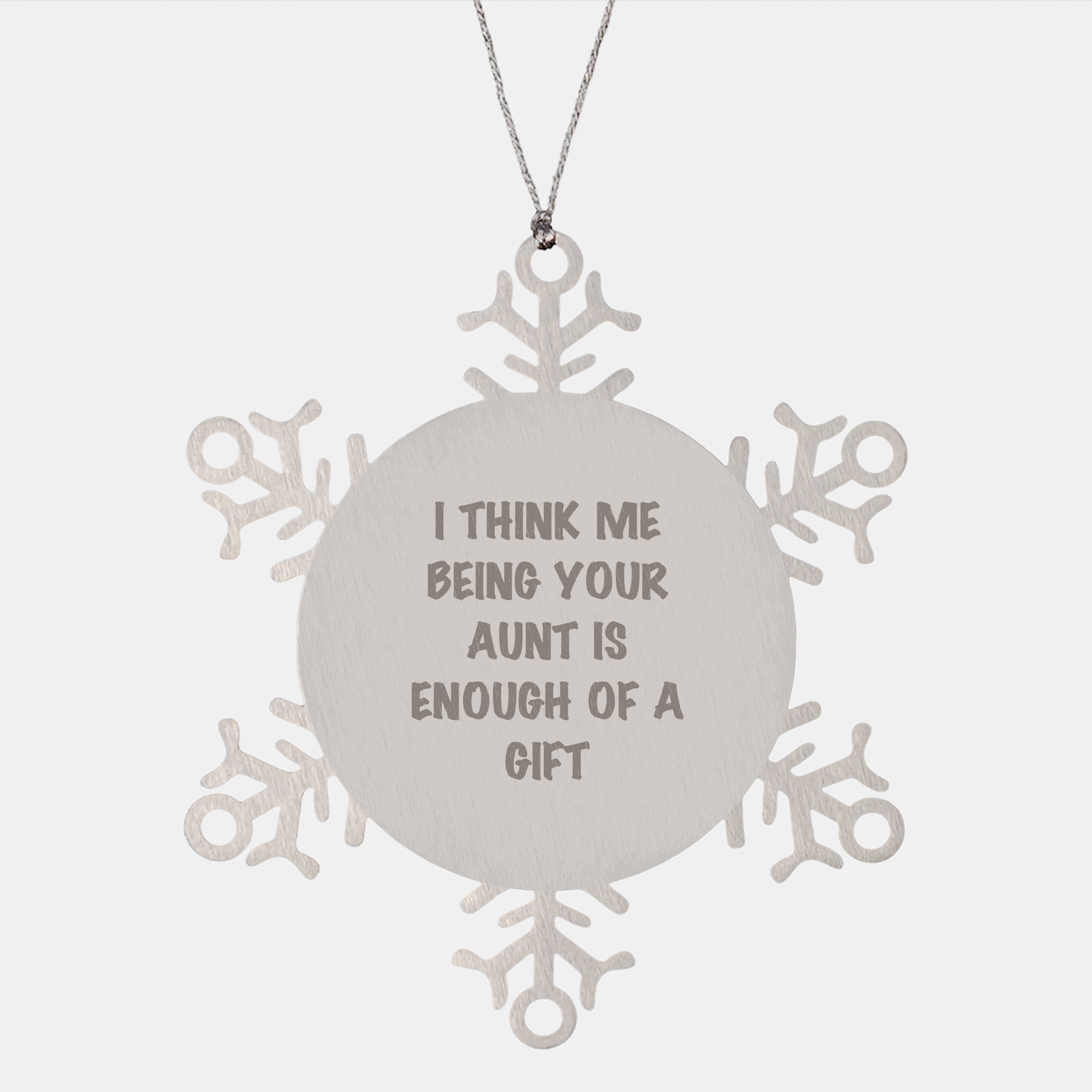 Funny Aunt Snowflake Ornament Gifts from Men to Family, Unique Christmas Memorable Presents for Aunt - Image 1