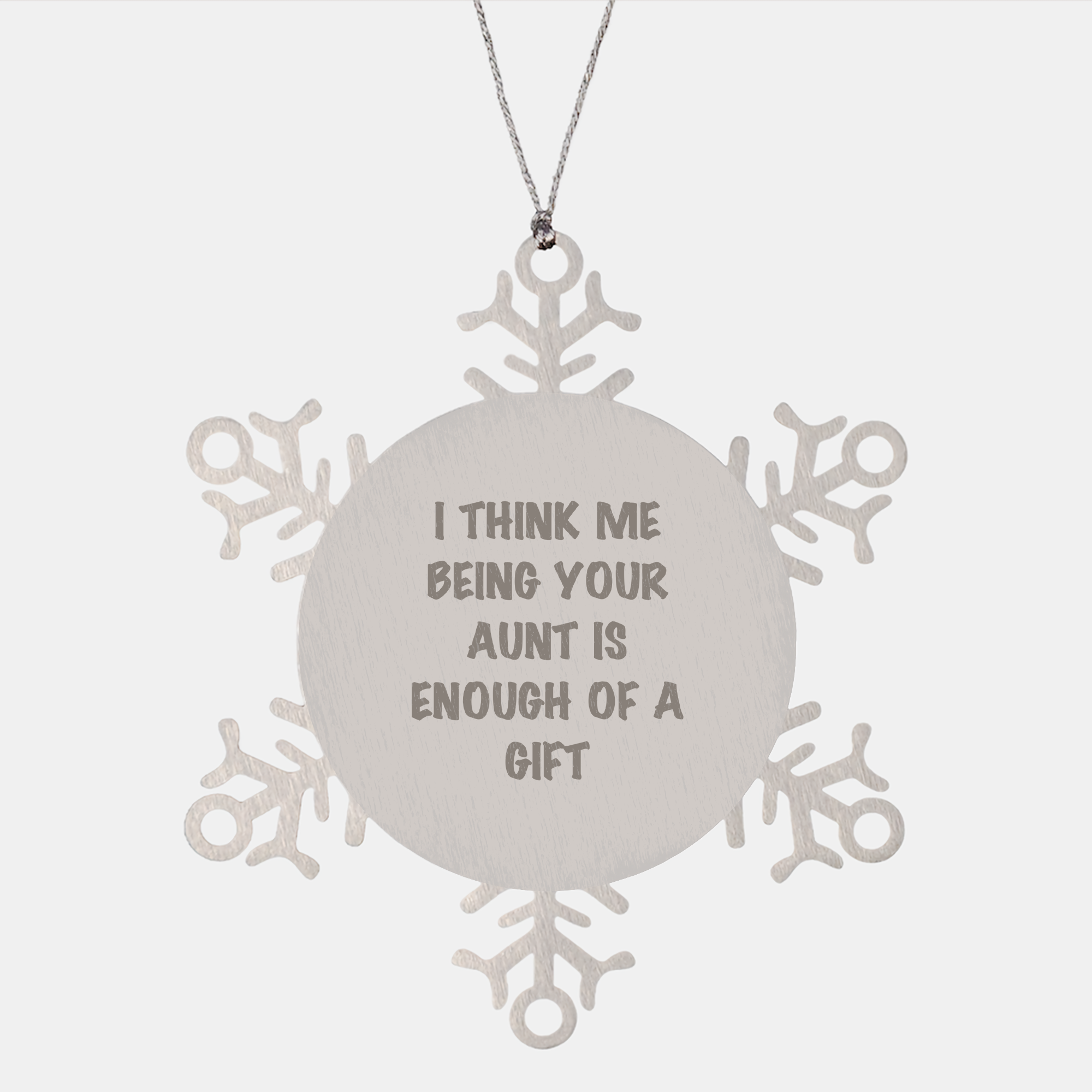 Funny Aunt Snowflake Ornament Gifts from Men to Family, Unique Christmas Memorable Presents for Aunt - Image 1