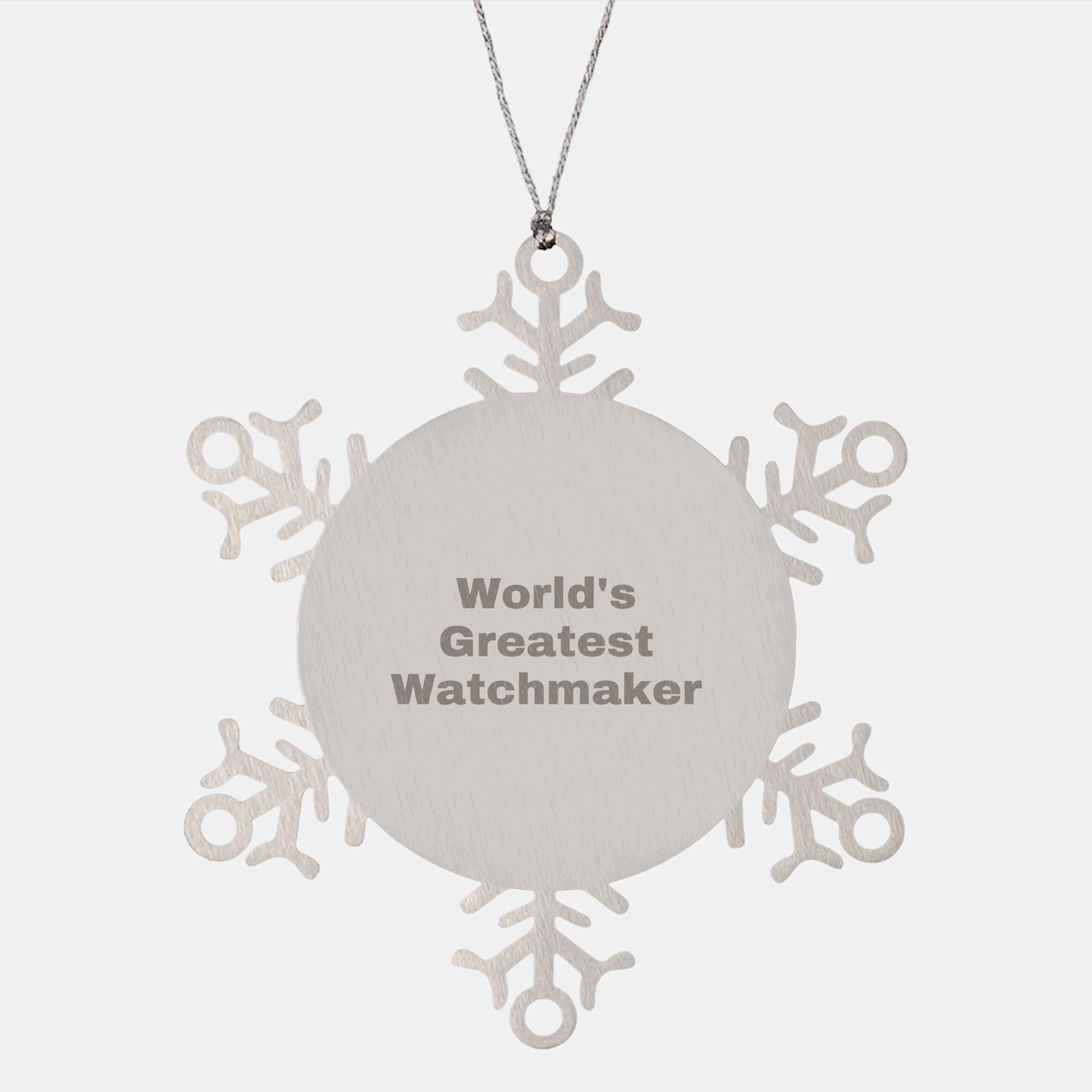 Funny Watchmaker Gifts Snowflake Ornament, 'World's Greatest Watchmaker', Christmas Unique Gifts from Friends, Gifts for Watchmaker - Image 1