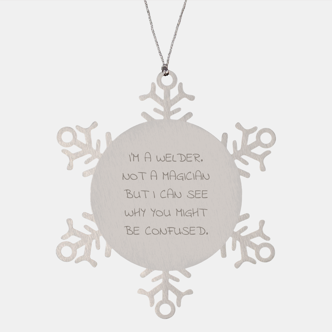 Stainless Steel Welder Gifts for Men - Funny Welder Snowflake Ornament - Unique Christmas Unique Gifts from Wife, Sweetheart for Husband, Sweetheart - Sarcastic Welder Gifts for Christmas - Image 1