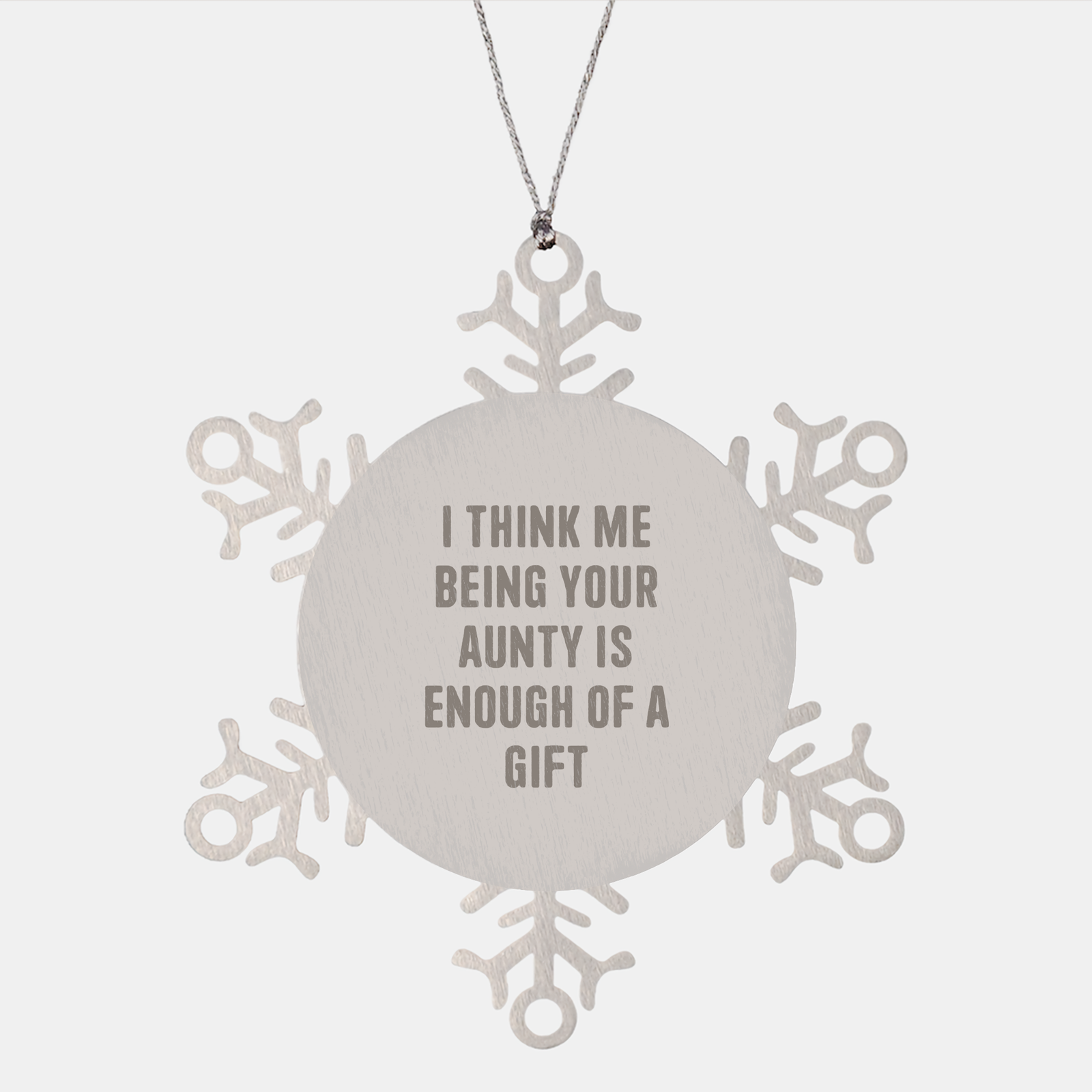 Funny Aunty Snowflake Ornament Gifts from Family, for Aunty, Christmas Unique Presents - Image 1