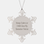 Funny Senator Snowflake Ornament Gifts from Men to Friends for Christmas - 'Keep Calm Or I Will Use My Senator Voice' - Image 1