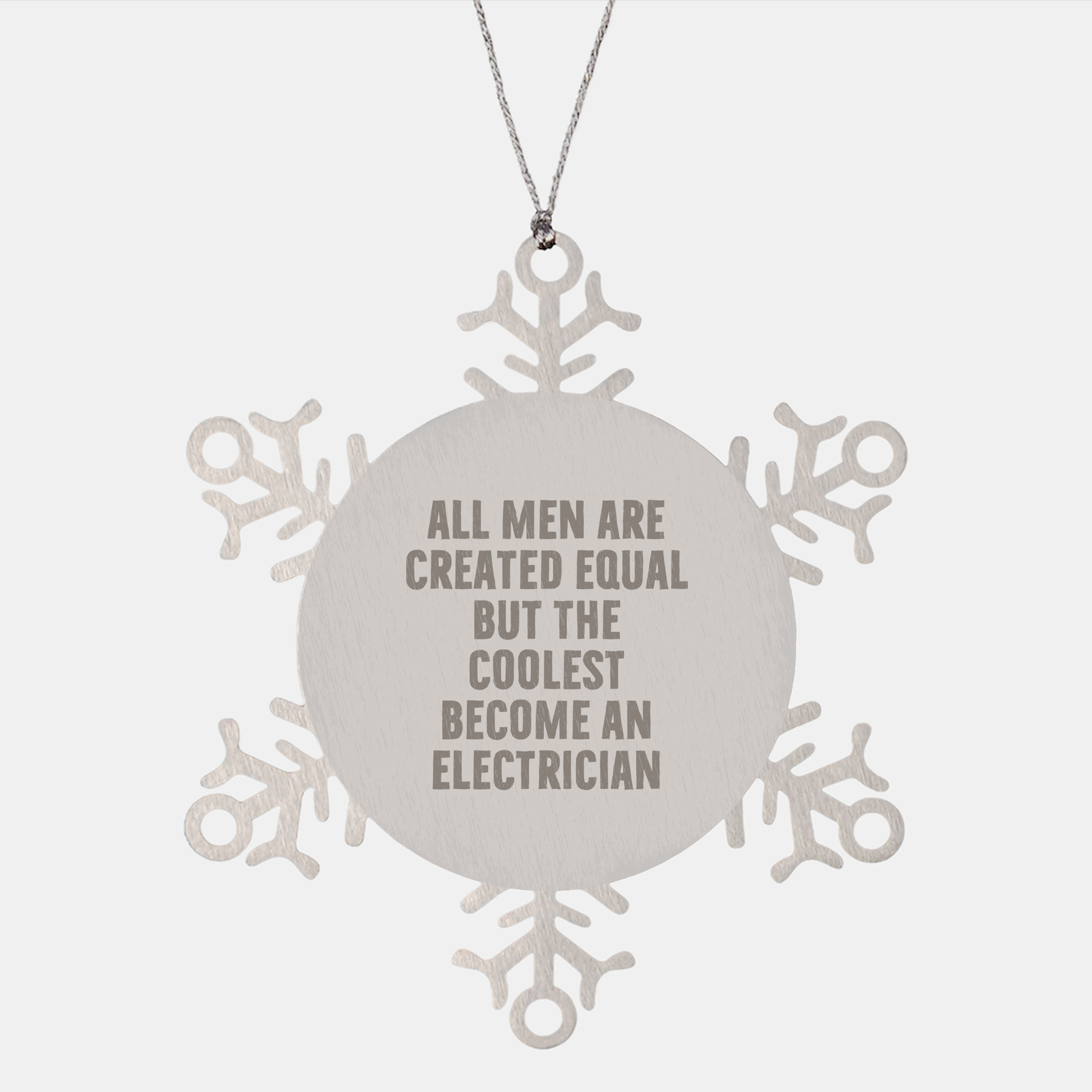 Funny Electrician Gifts from Men, Gifts for Electrician Snowflake Ornament, Christmas Unique Presents - Image 1