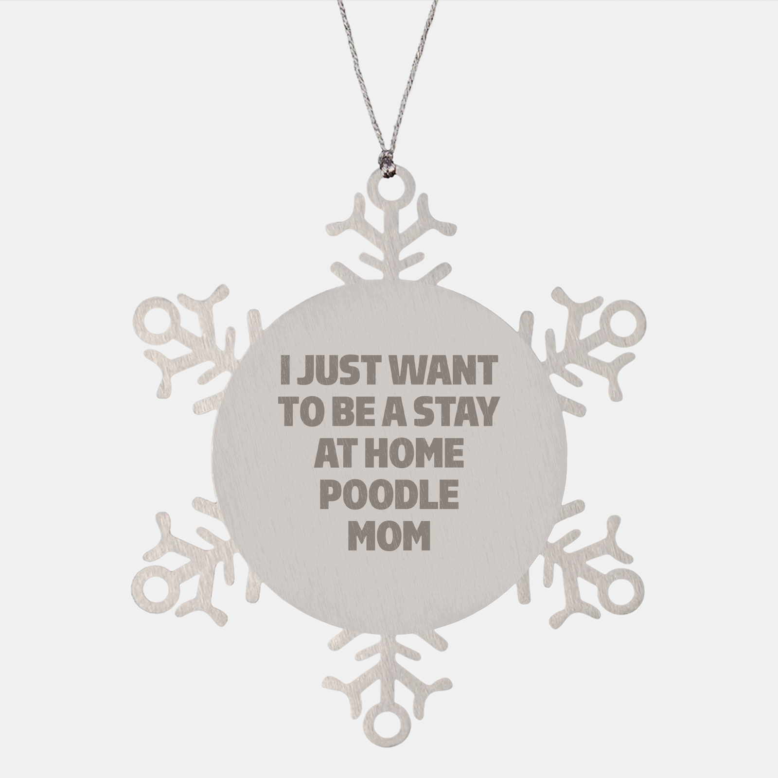 Poodle Dog Mom Gifts from Friends to Family - Snowflake Ornament for Christmas - Image 1
