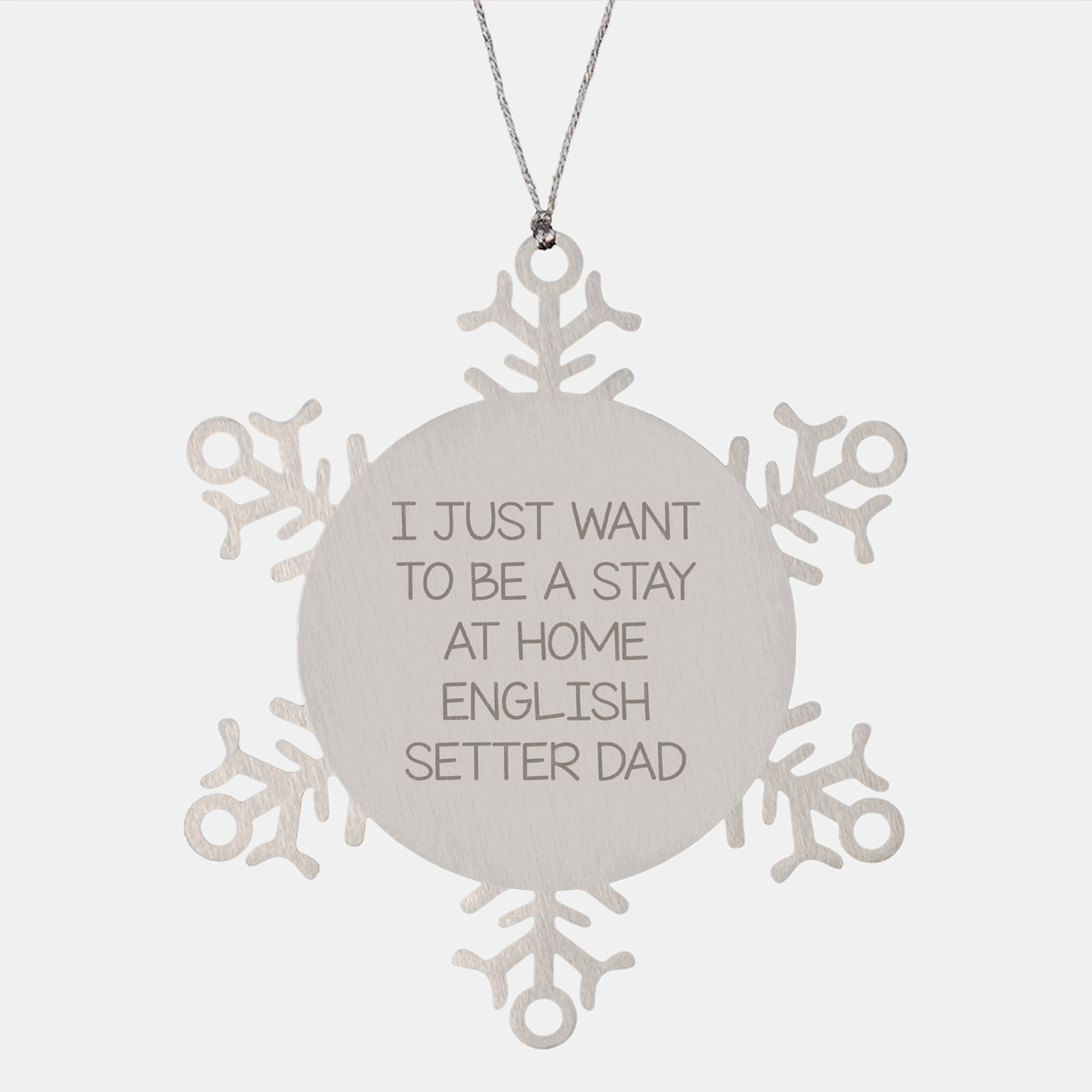 English Setter Dad Snowflake Ornament Gift from Men to English Setter Dog - Image 1