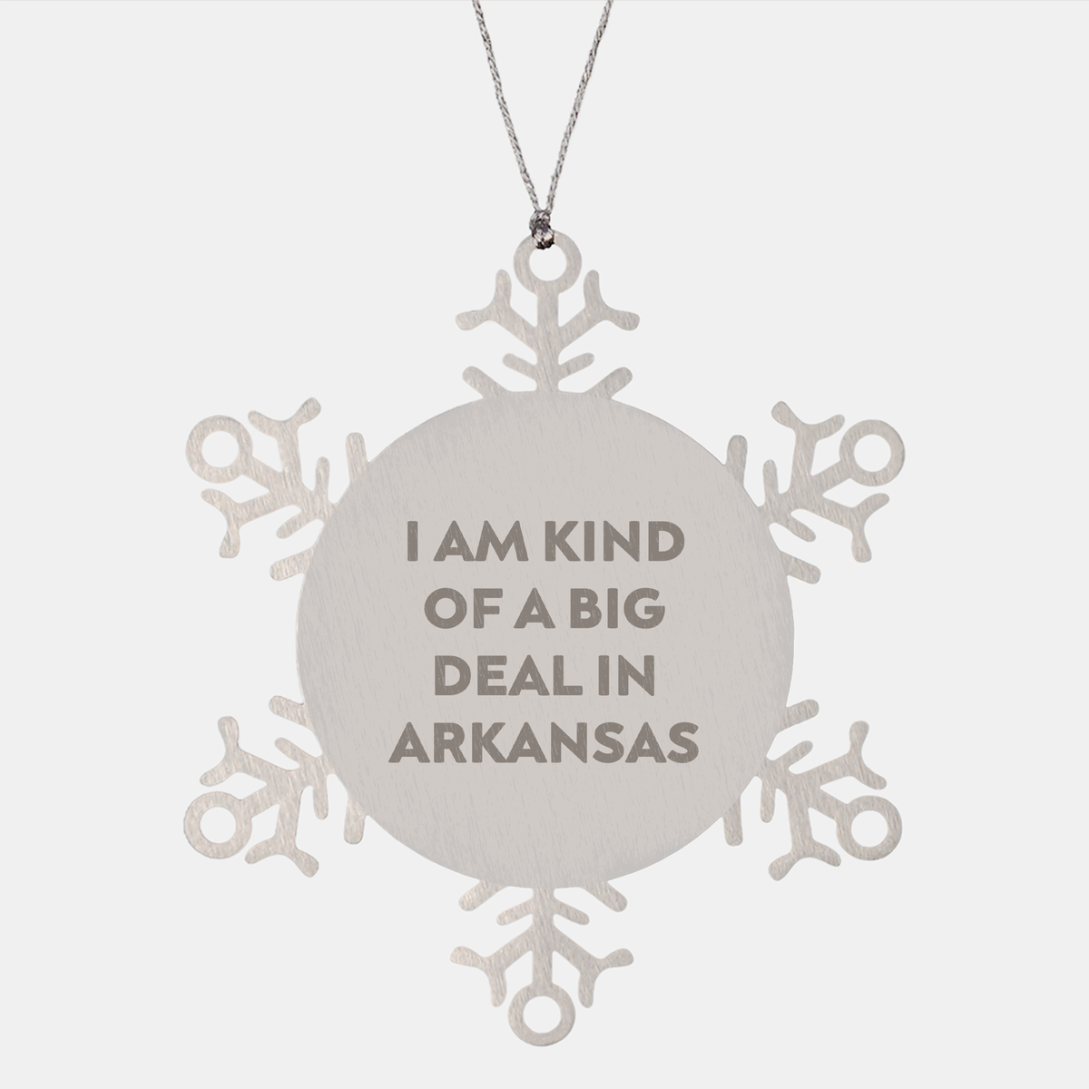 Arkansas Snowflake Ornaments, Funny Quote Gifts for Friends, Family, or Coworkers from Arkansas, Unique Christmas Decorations - Image 1
