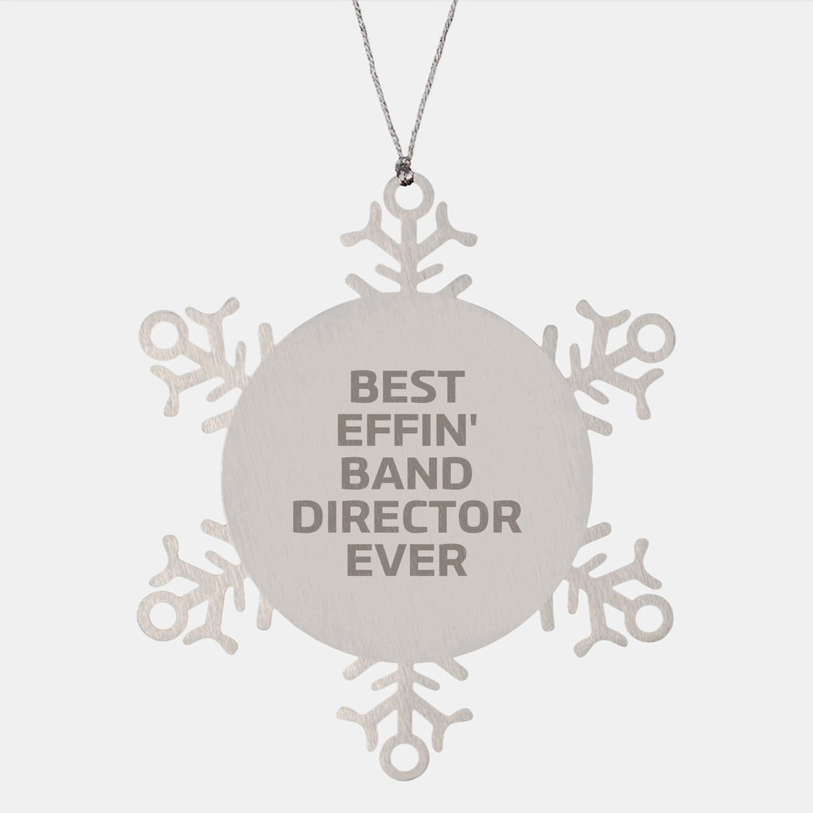 Funny Band Director Ornament for Christmas Unique Gifts - Best Effin' Band Director Ever Snowflake Decoration for Him or Her Gifts from Family to Band Director or Music Lover - Image 1