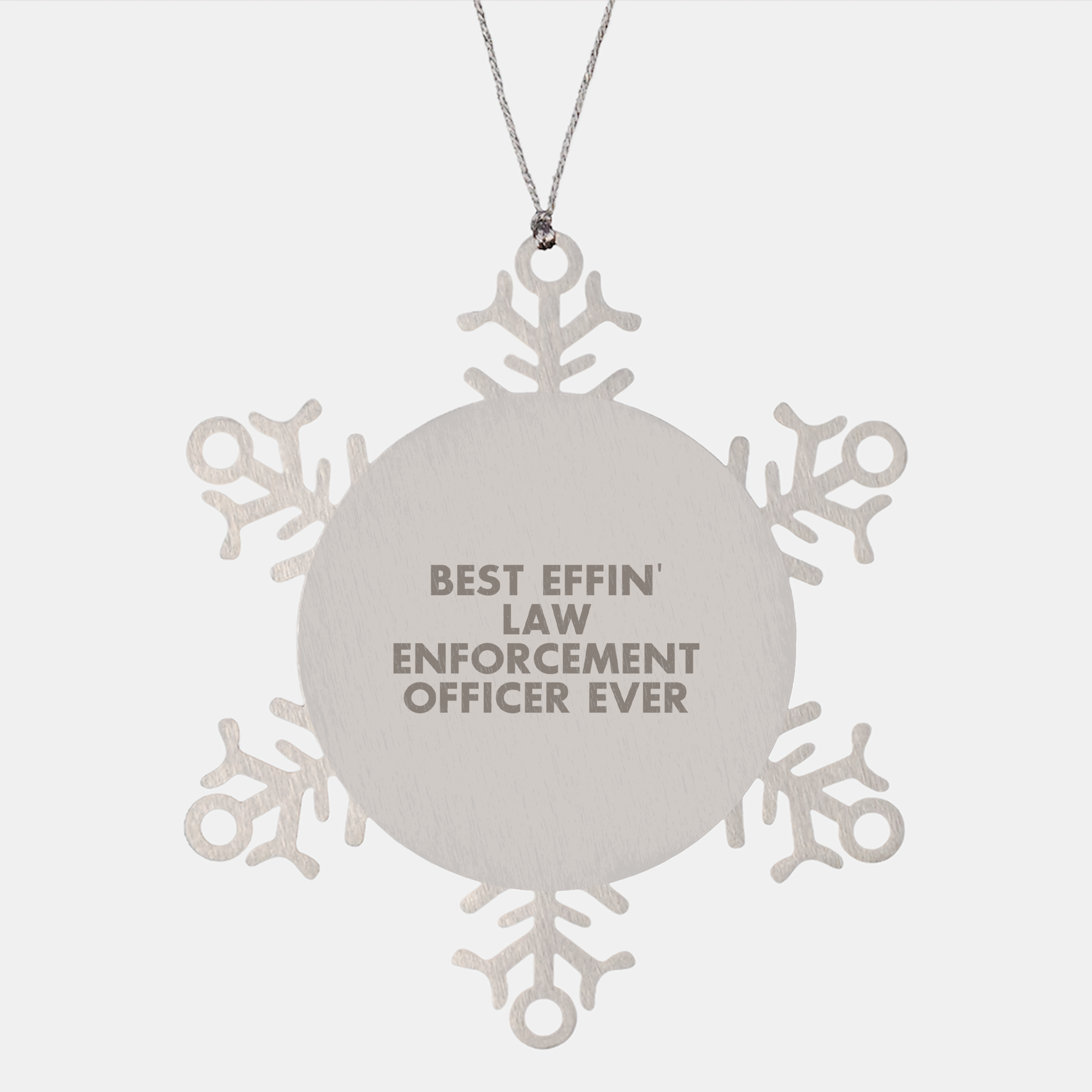 Best Effin' Law Enforcement Officer Ever Funny Snowflake Ornament Gifts for Law Enforcement Officer Christmas Memorable Presents from Friends and Family Unique Gifts for Law Enforcement Officers - Image 1