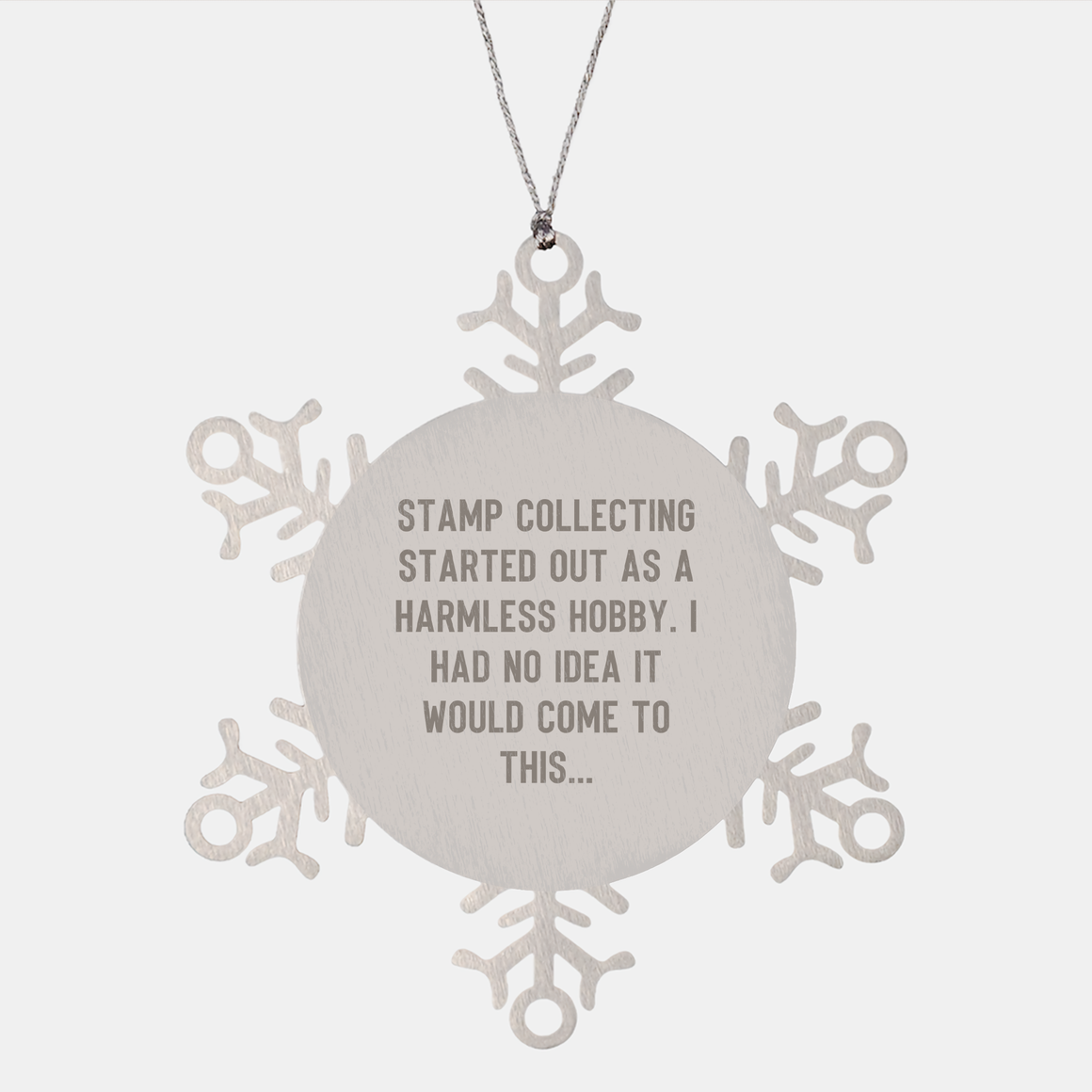 Funny Stamp Collecting Obsession Led Me Here Snowflake Ornament Gifts for Stamp Collectors on Christmas from Grandma to Grandkids - Image 1