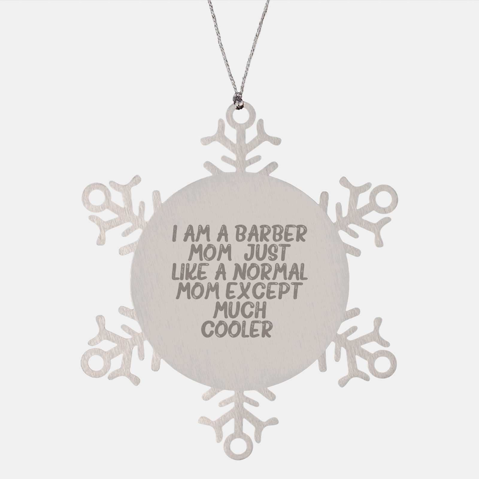 Barber Snowflake Ornament Gifts from Mom for Barber Christmas Unique Present - Image 1