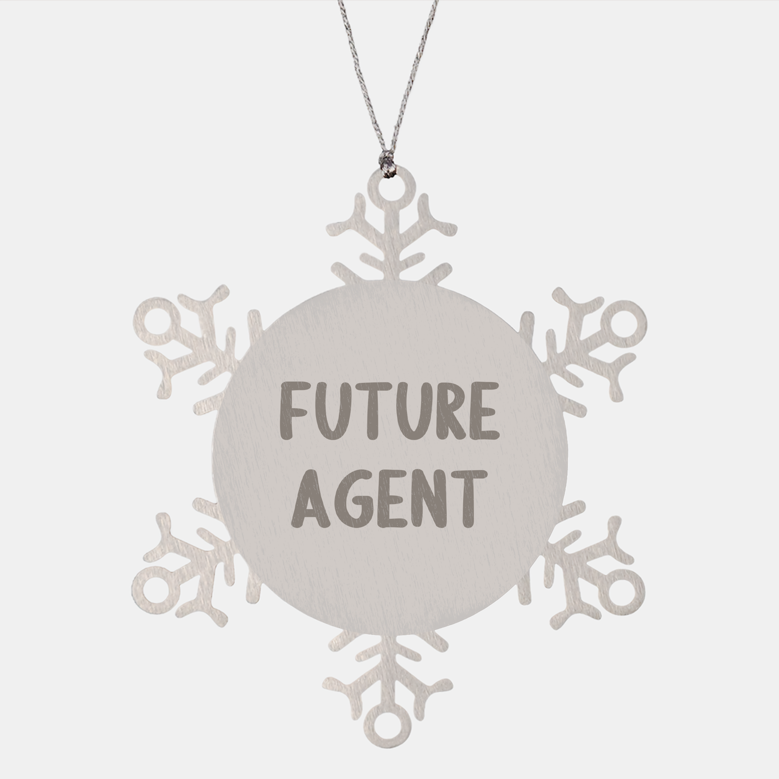 Agent Snowflake Ornament, Funny Quote, Unique Christmas Unique Gift from Friends or Family - Image 1