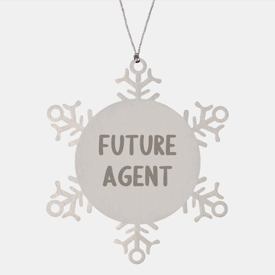 Agent Snowflake Ornament, Funny Quote, Unique Christmas Unique Gift from Friends or Family - Image 1