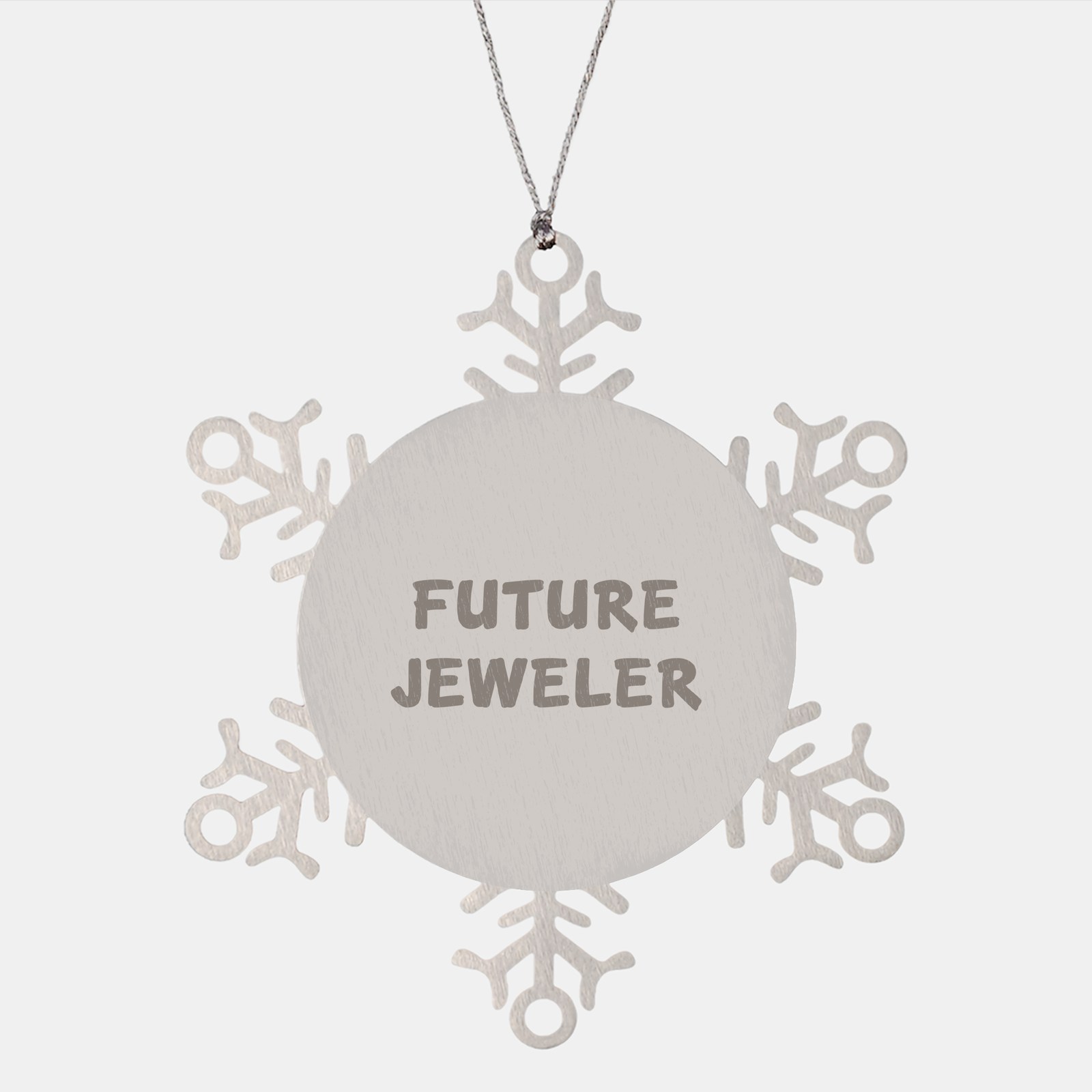 Funny Jeweler Snowflake Ornament Gift from Future Jeweler to Friends and Family this Christmas, Inspirational Quote Inside, Durable and Shatterproof - Image 1