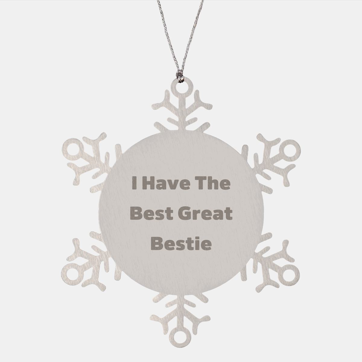 Funny Bestie Gifts from Friends for Christmas Unique Snowflake Ornaments - &#39;I Have The Best Great Bestie&#39; Quote - Image 1