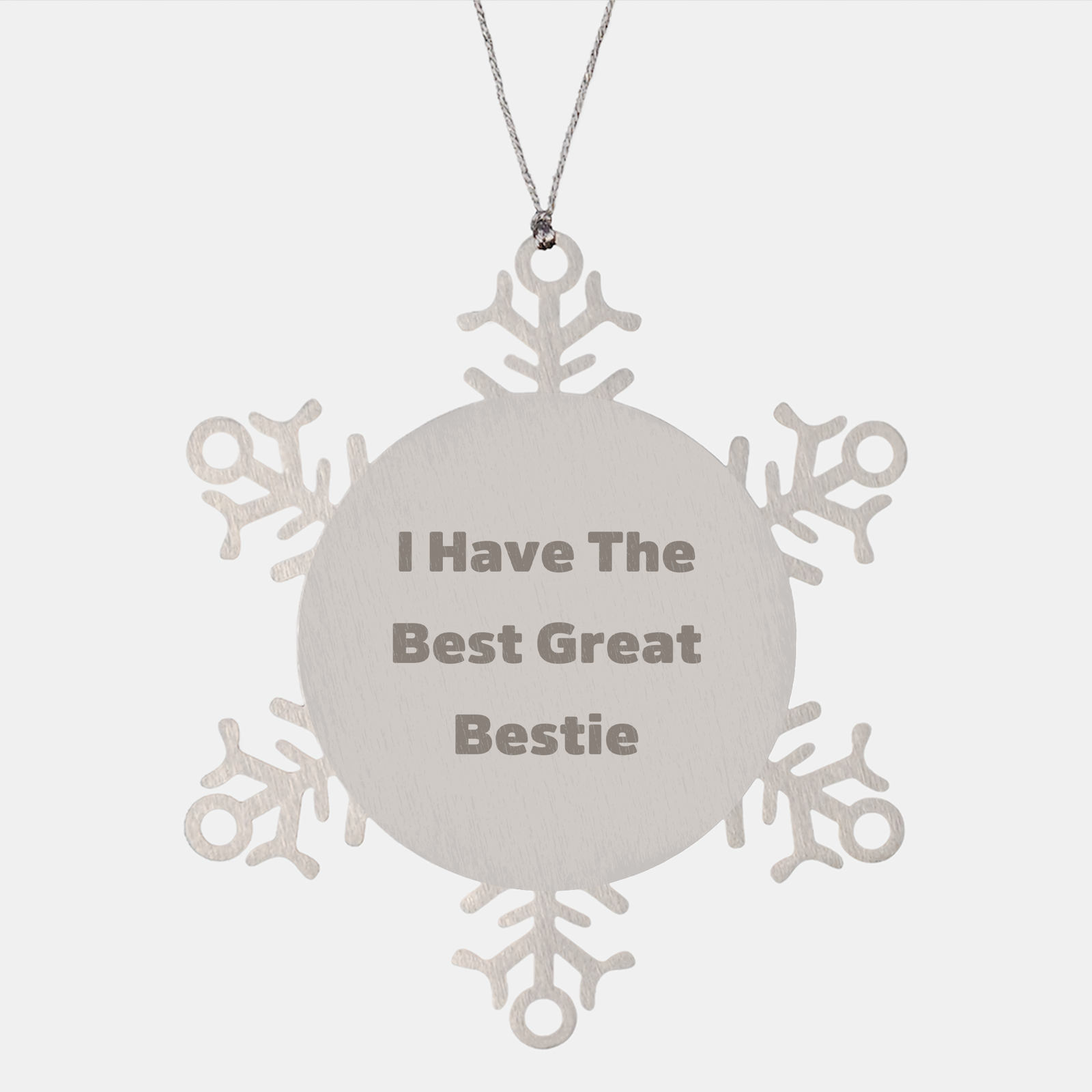 Funny Bestie Gifts from Friends for Christmas Unique Snowflake Ornaments - 'I Have The Best Great Bestie' Quote - Image 1