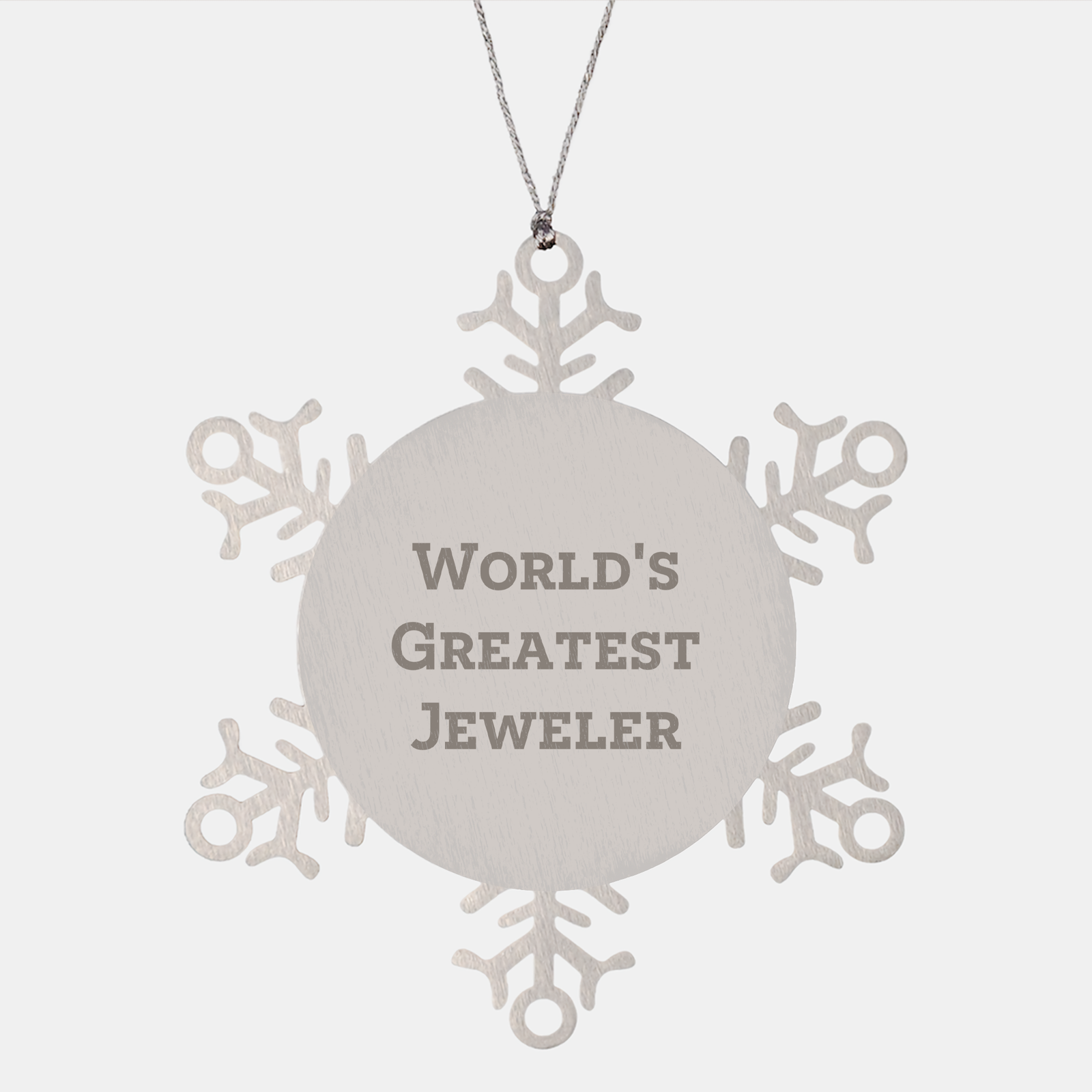 Funny Jeweler Gifts from Friends for World's Greatest Jeweler Snowflake Ornament, Perfect for Christmas Unique Gifts - Image 1