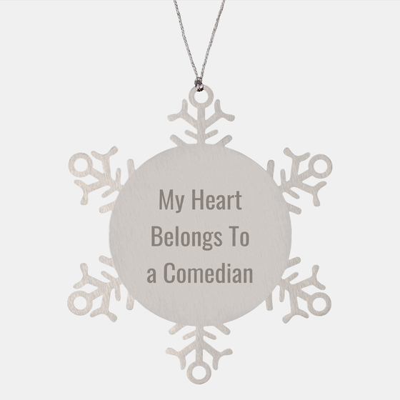 Comedian Snowflake Ornament Gifts for Men, Snowflake Ornament Quotes, Gifts from Men to Comedians, Christmas Unique Gifts - Image 1