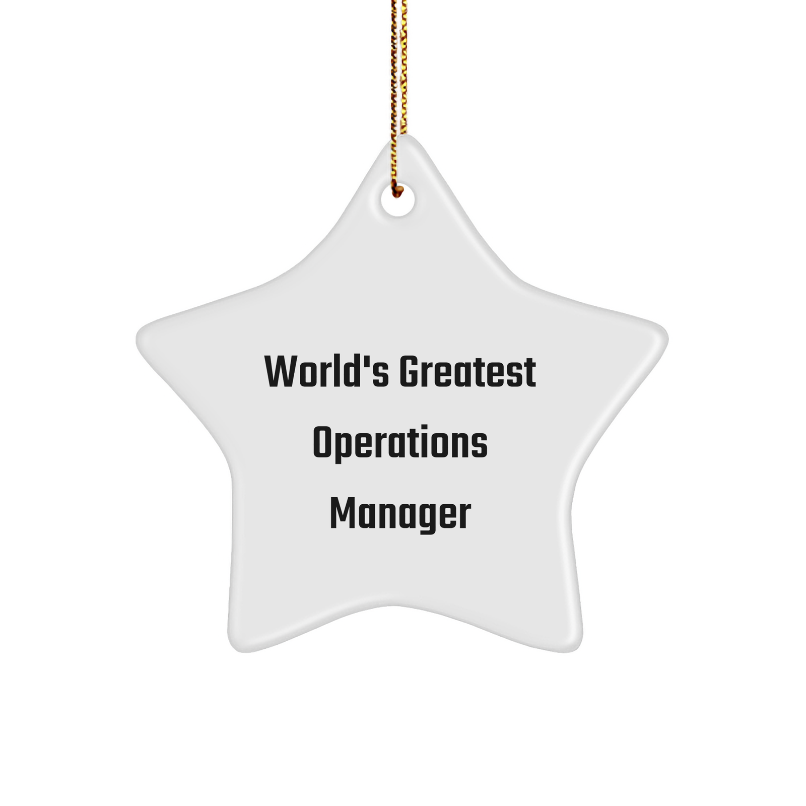 Funny World's Greatest Operations Manager Star Ornament for Gifts from Men to Operations Manager, Perfect for Christmas - Image 1
